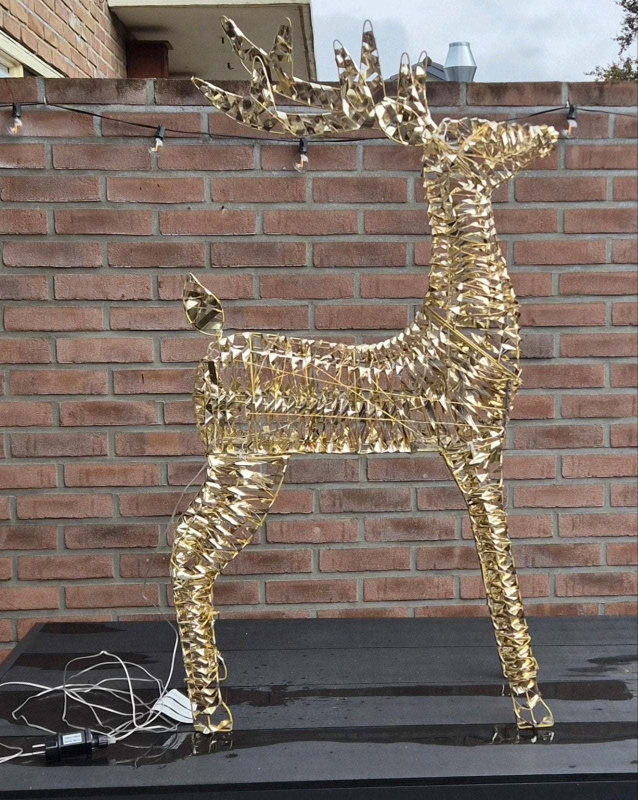 Intratuin kerstfiguur verlichting Iris rendier goud 60 x 23, Diversen, Ophalen, Zo goed als nieuw