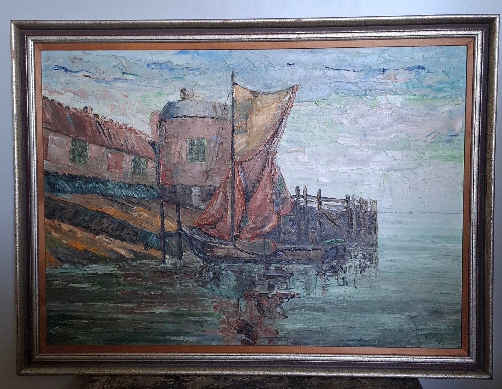 Campveerse toren (1958) - D. Verèl (1892 - 1971), Antiek en Kunst, Kunst | Schilderijen | Klassiek, Ophalen