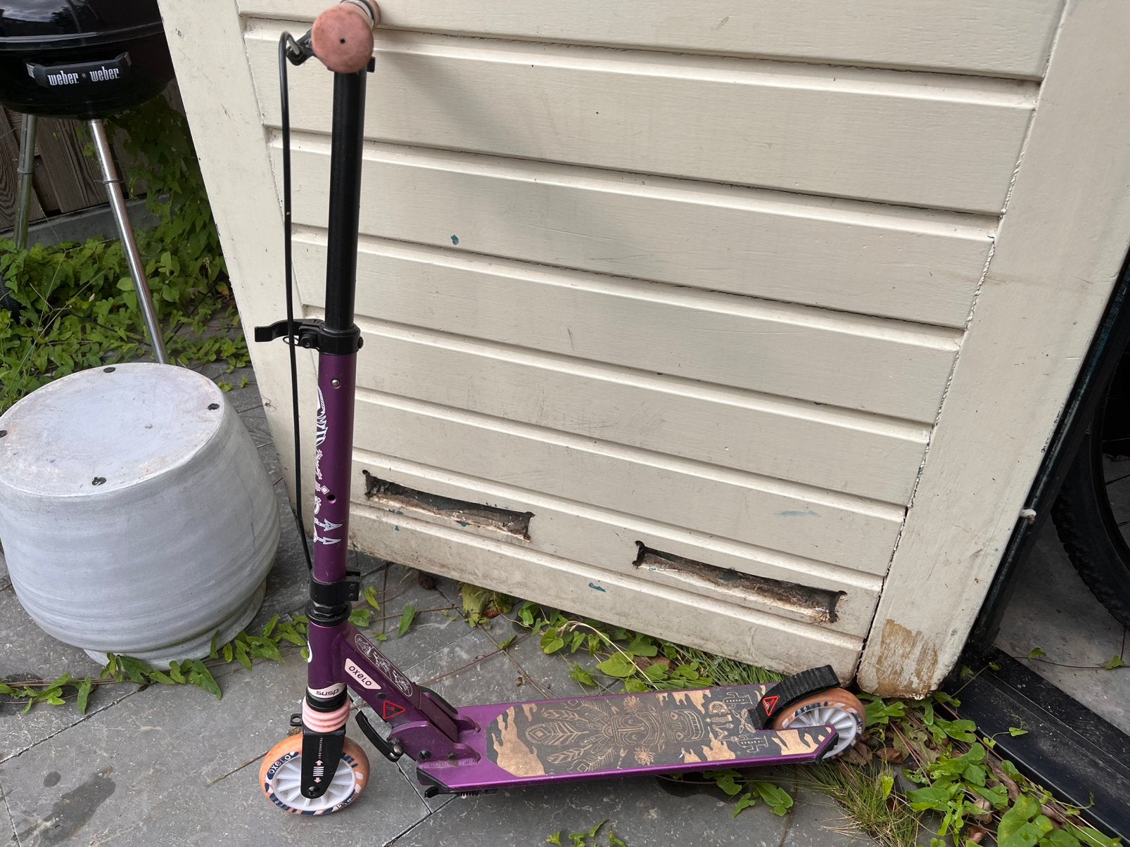 Roze en paarse step, Fietsen en Brommers, Steps, Ophalen, Zo goed als nieuw, Gewone step