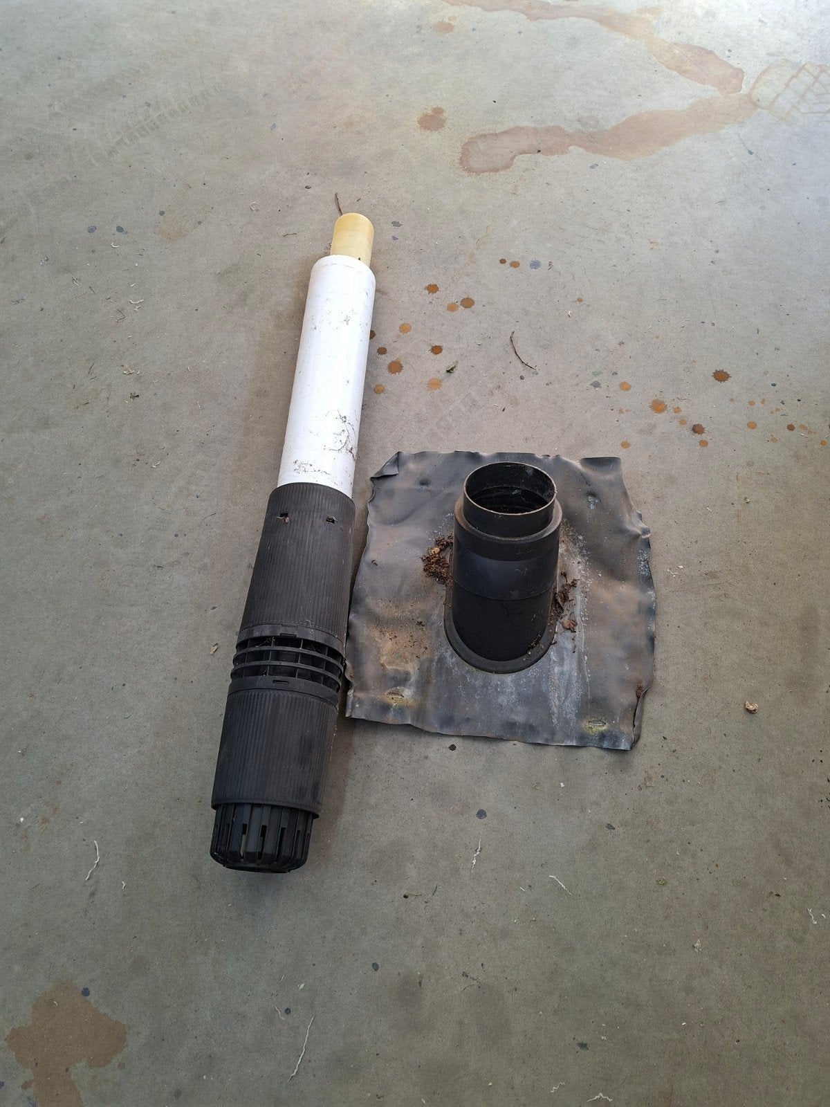 Dakdoorvoer rookgassen cv ketel 130mm incl dakplaat, Ophalen