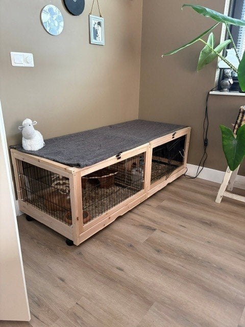 Kooi hout voor Cavia's & Konijnen  L 150 x B 50 x H 60 cm, Dieren en Toebehoren, Ophalen, Kooi, 60 tot 90 cm, Konijn