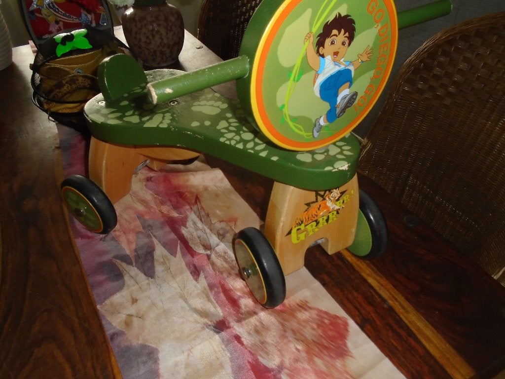 Hout loopfietje, Kinderen en Baby's, Ophalen, Gebruikt, Rij- of Hobbelspeelgoed