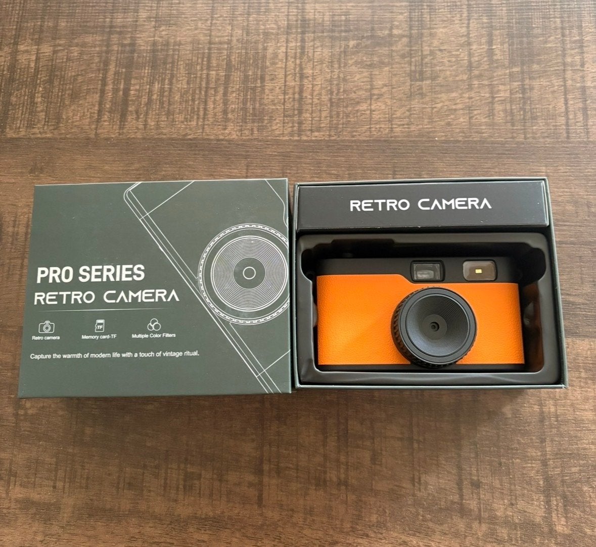 Schermvrije digitale camera - oranje, Ingebouwde flitser, Nieuw, Ophalen of Verzenden, Compactcamera