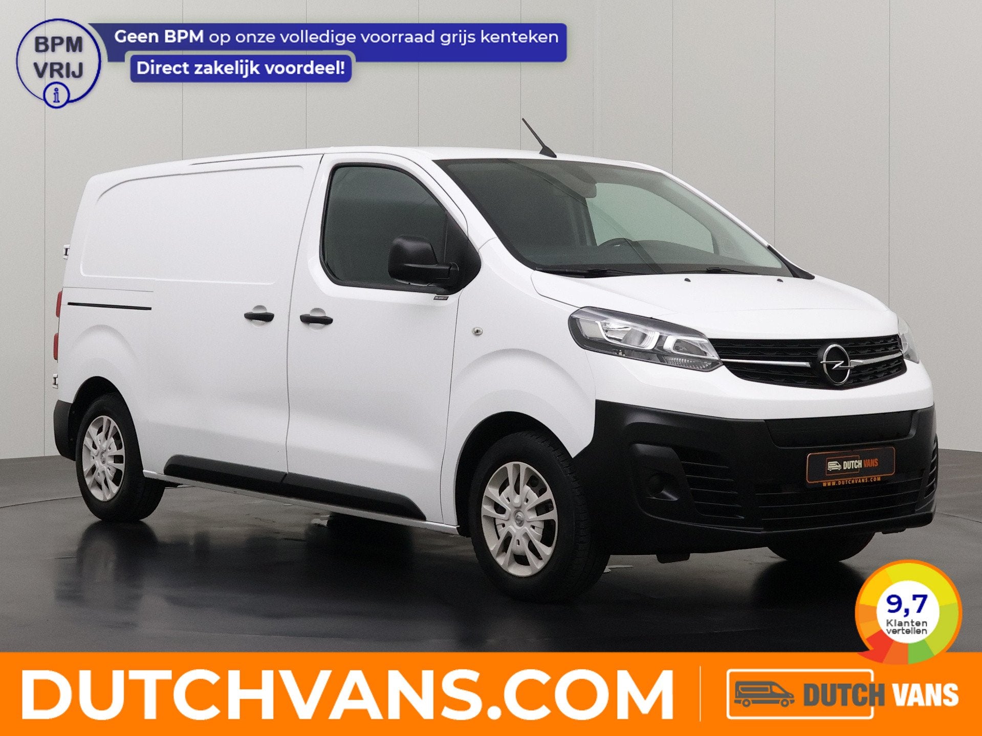 Opel Vivaro-e E Cargo Lang 50KWh Elektrisch | Navigatie | Ca, Gebruikt, Multifunctioneel stuurwiel, Leder en Stof, Wit