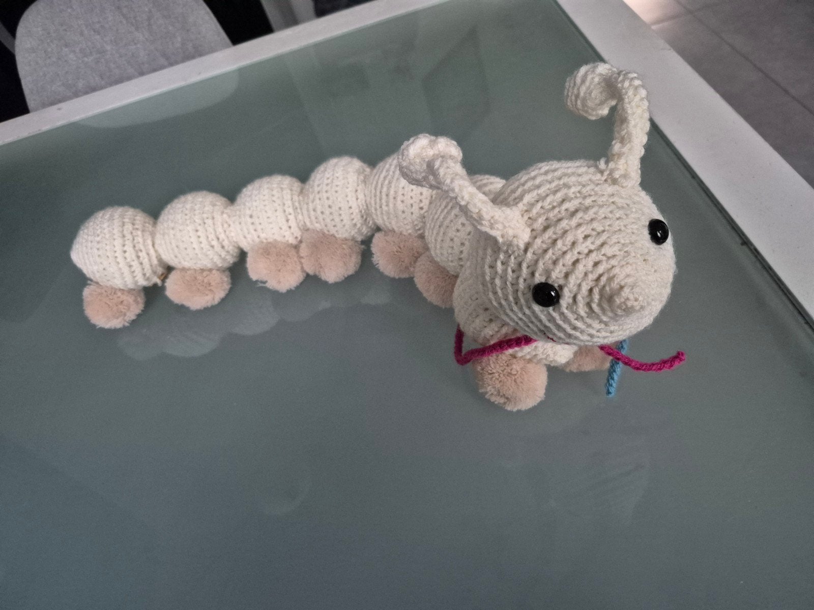 Handgehaakte rups knuffel, Overige merken, Overige typen, Nieuw, Ophalen of Verzenden
