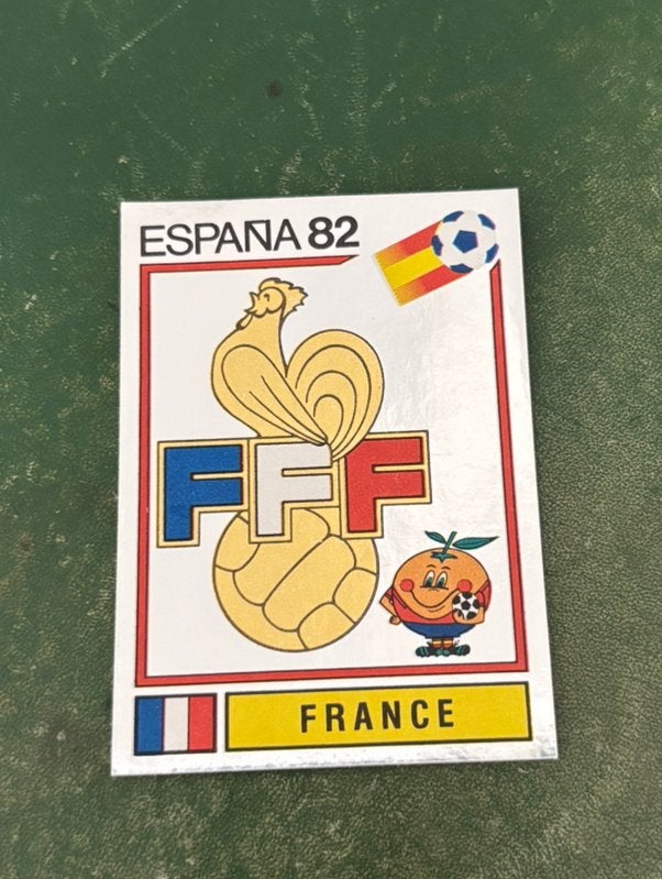 Panini plaatje embleem Frankrijk WK 1982, Ophalen of Verzenden