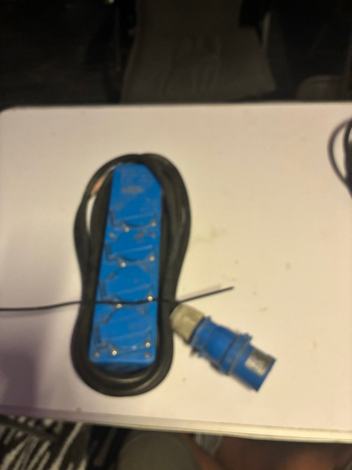Verlengsnoer met stekkerdoos en CEE-stekker, Doe-het-zelf en Verbouw, Elektra en Kabels, Ophalen of Verzenden, Gebruikt, Kabel of Snoer