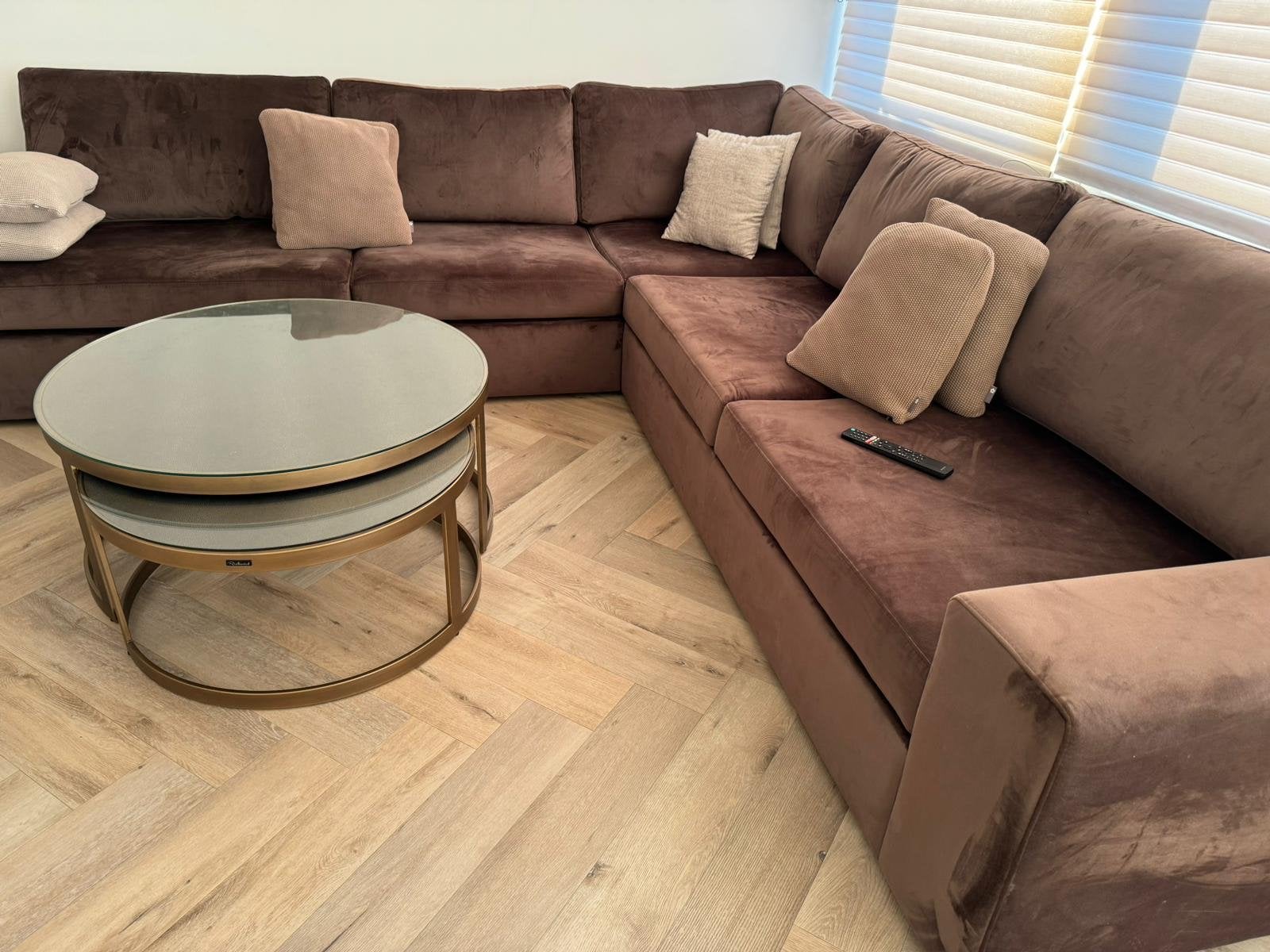 Complete inboedel: Richmond meubels en Bankstel suede bruin, Huis en Inrichting, Ophalen