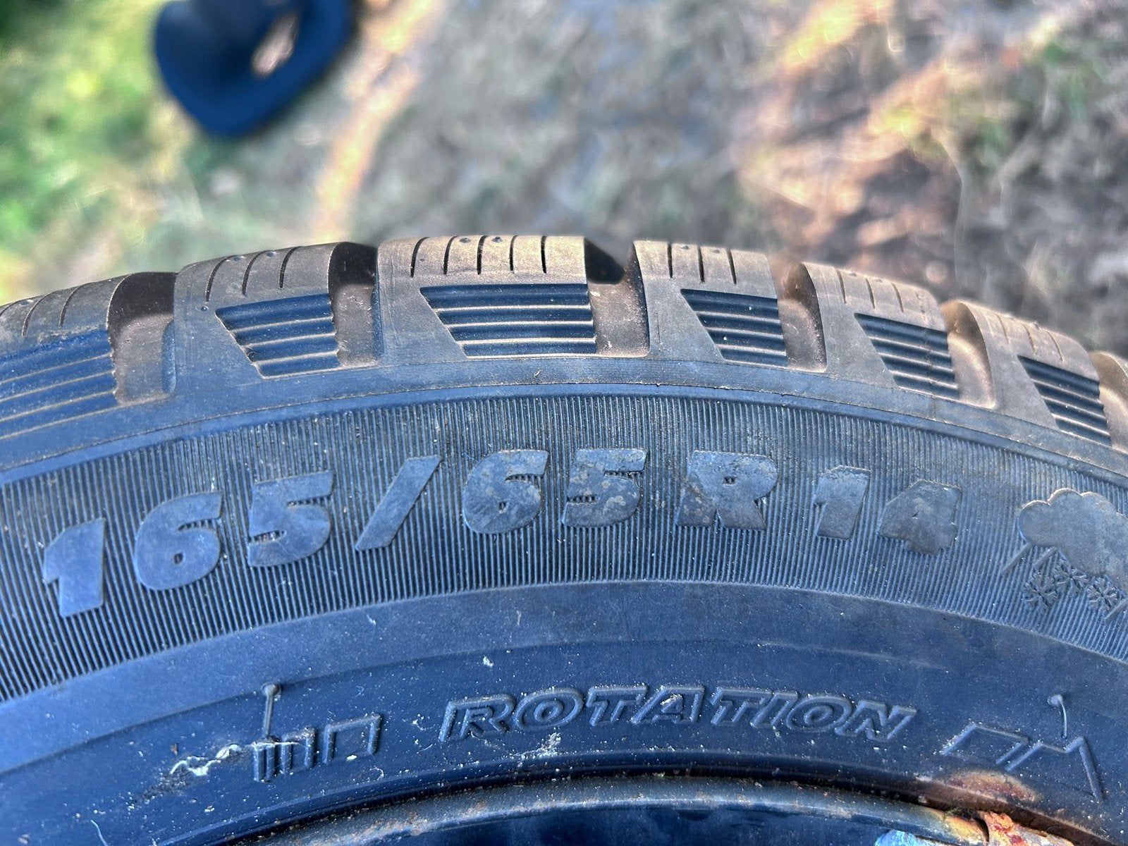 Michelin 165/65R14 Winterbanden op Velg, Ophalen, Gebruikt