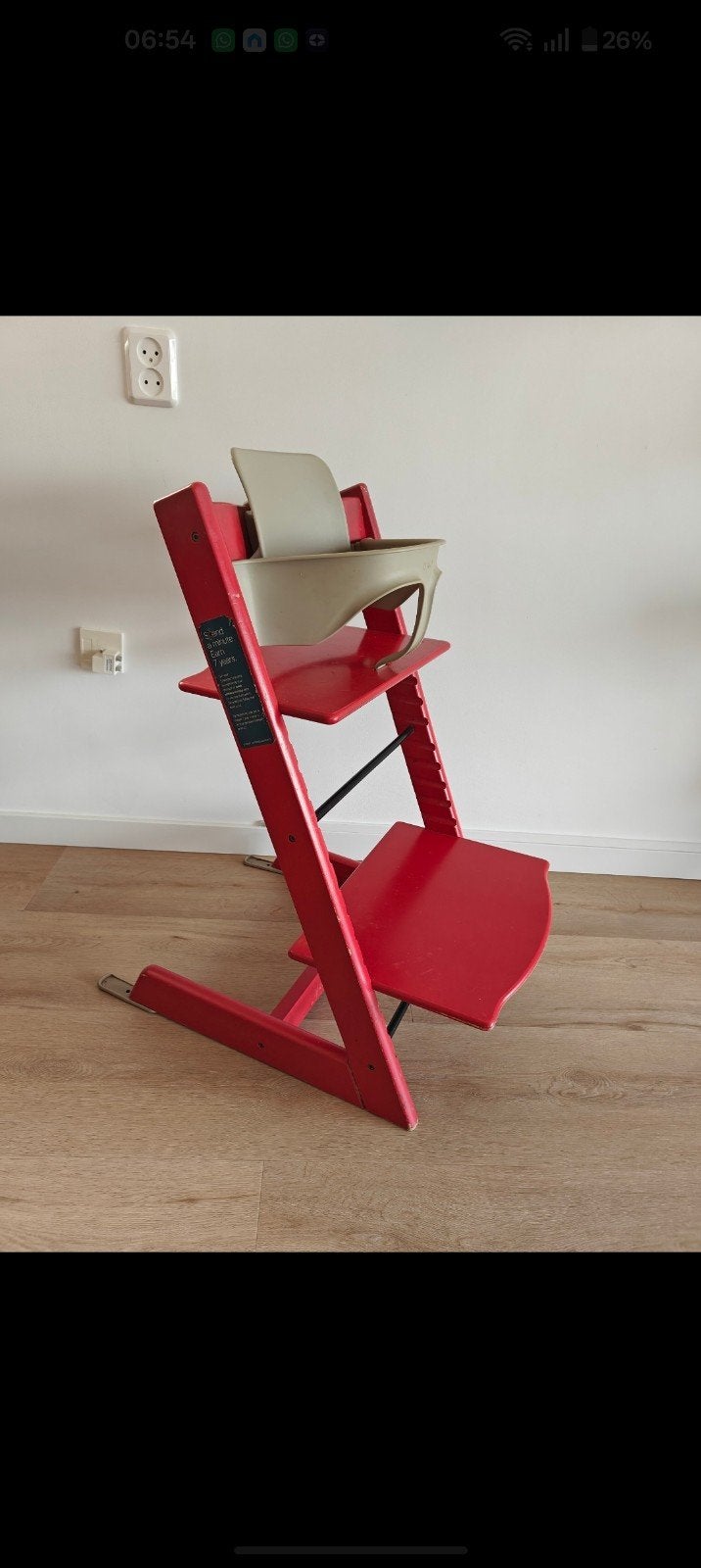 Stokke Tripp Trapp - (opknapper) oud model, kinderstoel, Ophalen, Gebruikt, Meegroeistoel