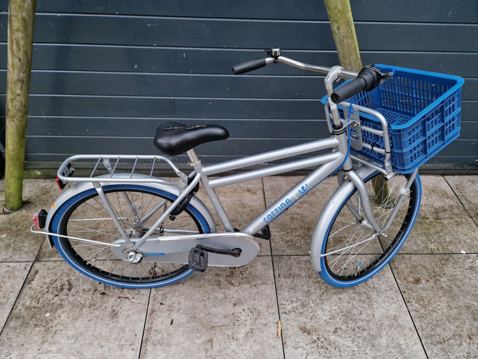 Cortina u4 26 inch jongensfiets 47cm frame., Terugtraprem, Gebruikt, Cortina U4 transportfiets, Versnellingen