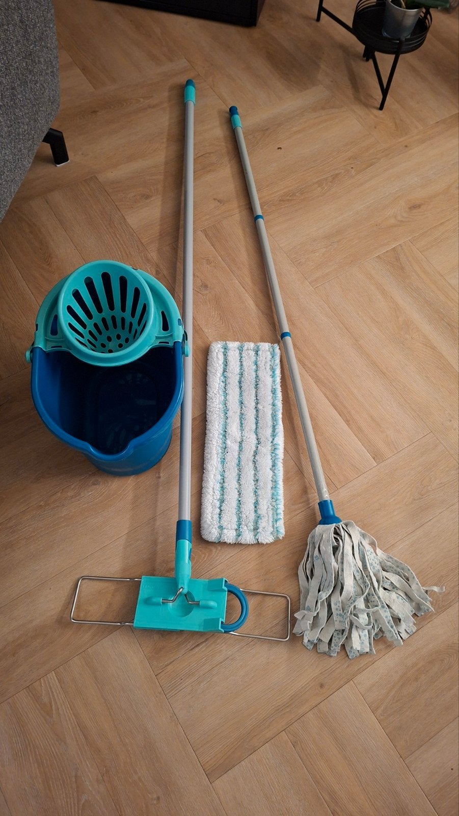 Leifheit dweil set vloerwissel mop en emmer, Ophalen, Mop of Dweil