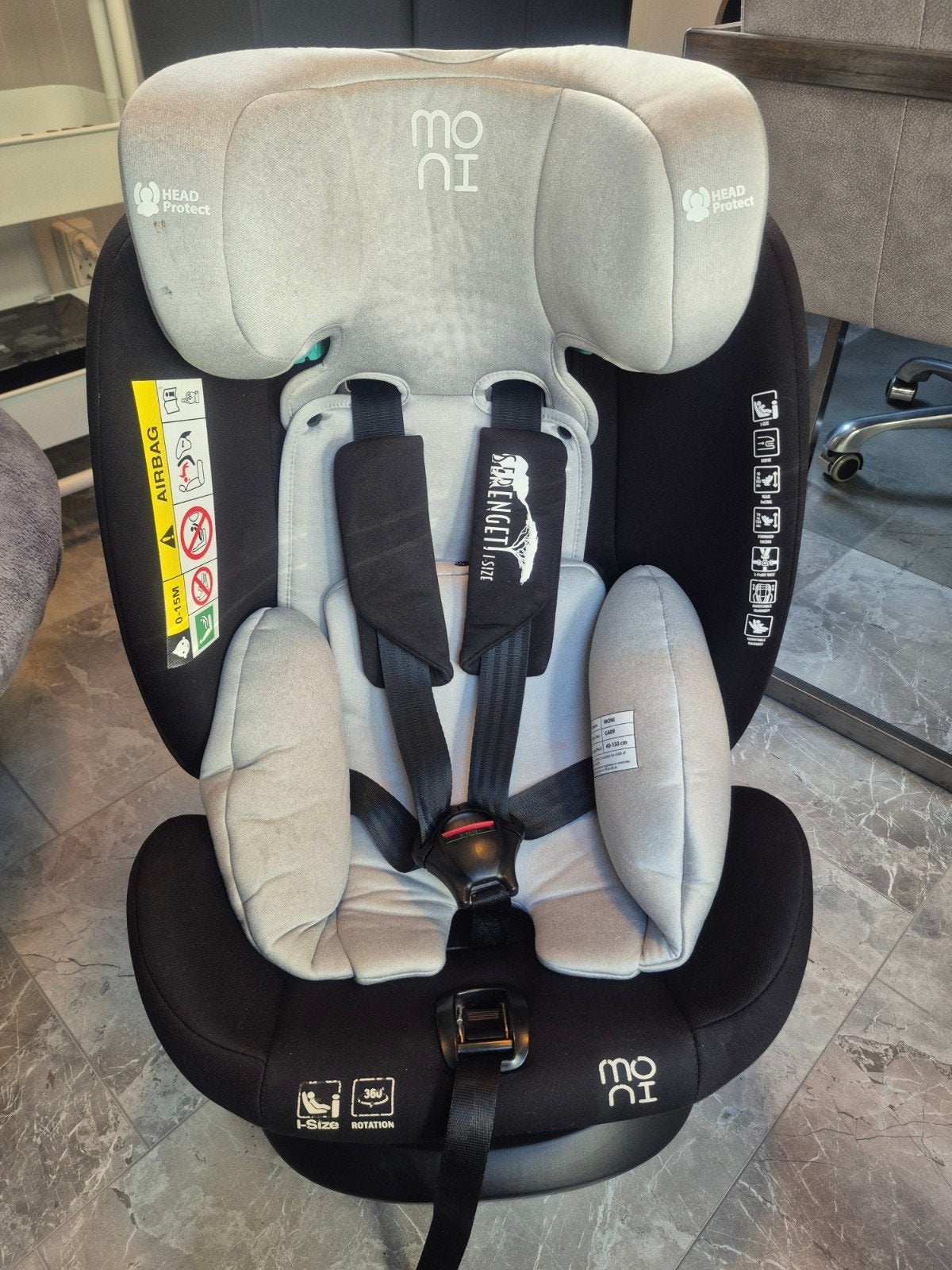 Moni 360 autostoel t/m 12 jaar, Ophalen of Verzenden, Zo goed als nieuw, Overige merken, Isofix