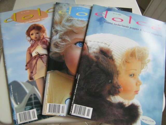 2 x 3 Tijdschrift Poppen , Dolce zie foto`s  nr a en b  pop, Verzenden, Nieuw, Damesbladen
