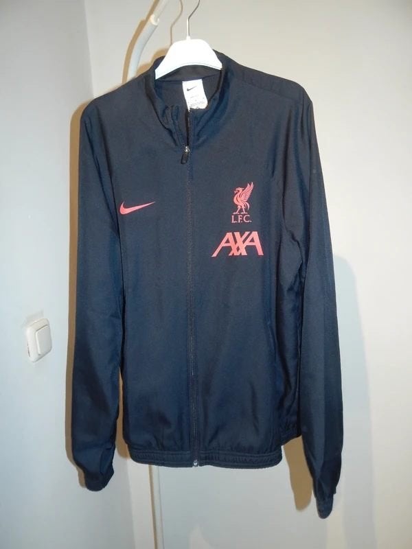 Liverpool Nike dri-fit stretch vest zwart opdruk Als Nieuw M, Zwart, Nike, Zo goed als nieuw, Voetbal