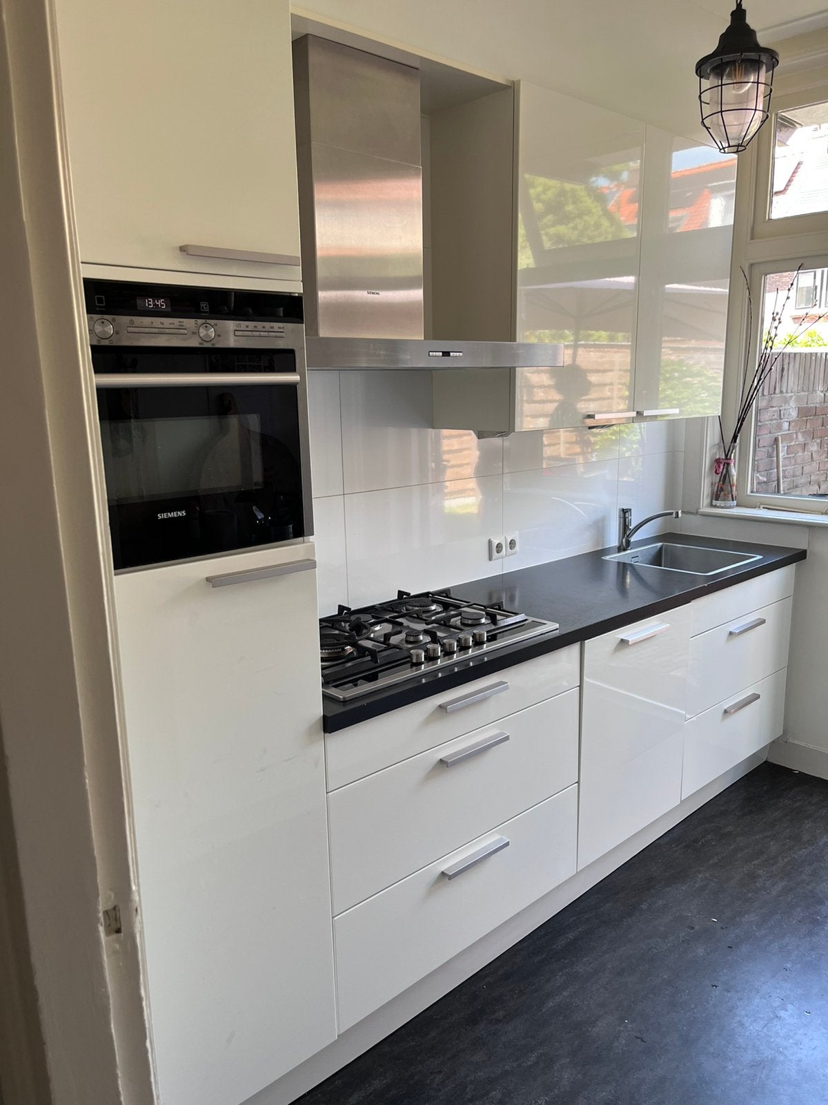 Keuken met Siemens apparatuur: zelf demonteren op 29-8, Ophalen, Gebruikt, Wit, Dubbelwandige keuken