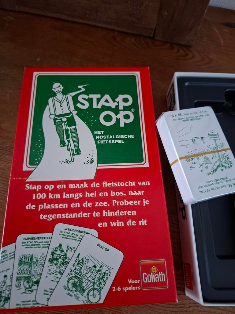 Stap Op... NIEUW!! Nostalgische Fietsspel van Goliath, Vijf spelers of meer, Ophalen of Verzenden, Gebruikt, Goliath