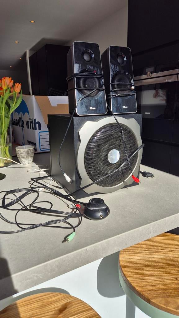 Trust Muziekinstallatie met Subwoofer - Krachtig Geluid, Ophalen of Verzenden, Gebruikt, Minder dan 60 watt, Overige merken