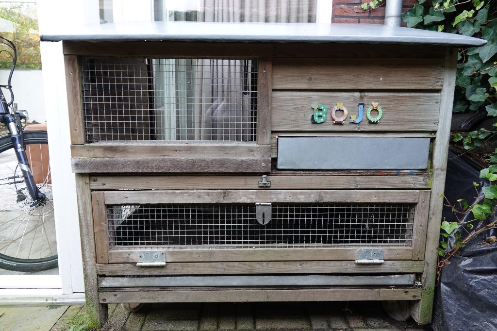 Konijnenkooi, Dieren en Toebehoren, Knaagdieren en Konijnen | Hokken en Kooien, Kooi, Gebruikt, Konijn, 75 tot 110 cm