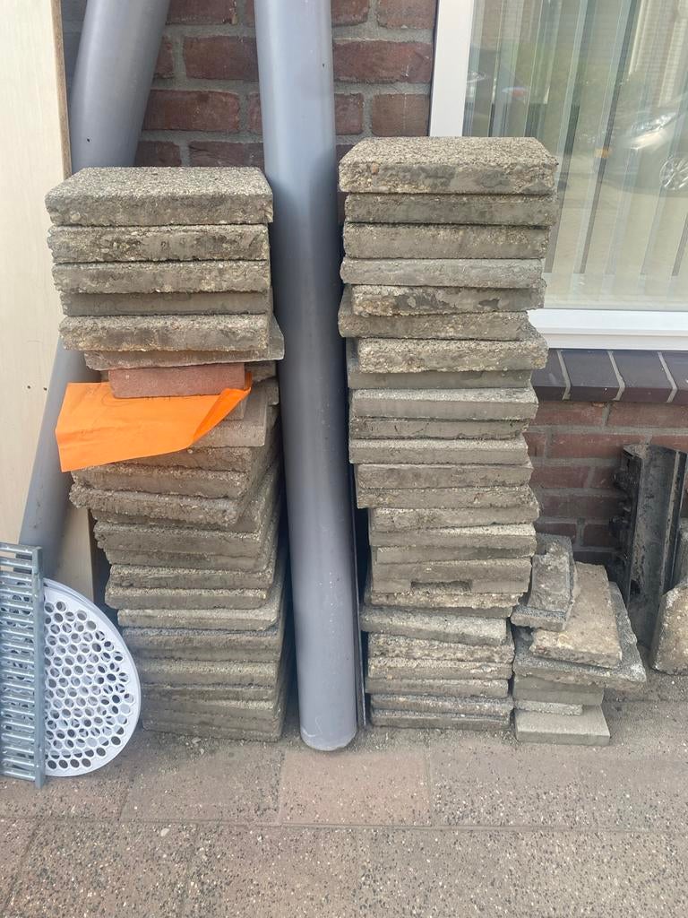 Gebruikte terrastegels van beton, Tuin en Terras, Ophalen, Gebruikt, 10 m² of meer, Beton