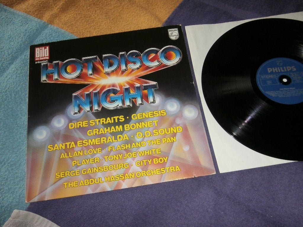 LP - Hot Disco Night - Various Artists., LP, Zo goed als nieuw, Pop, 12 inch