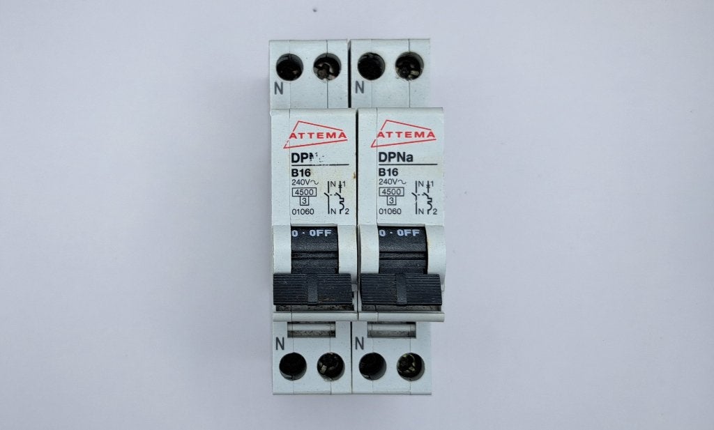 Attema Groepenkast Automaat DPNa B16 230V 2P 4,5kA (2x), Gebruikt, Onbekend, Ophalen of Verzenden, Attema