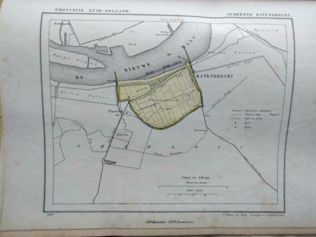 077 / Katendrecht / Litho  1867  Kuyper ZH, Ophalen of Verzenden