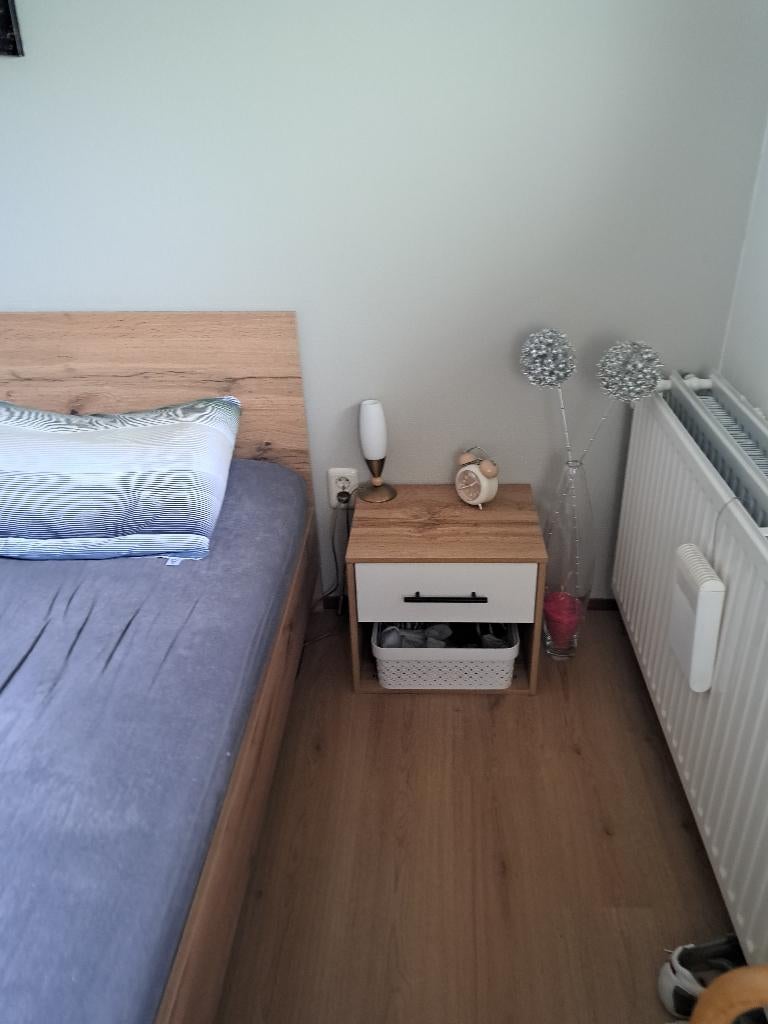 slaapkamer compleet, Huis en Inrichting, Slaapkamer | Complete slaapkamers, Ophalen, Zo goed als nieuw, Tweepersoons, Hout met wit