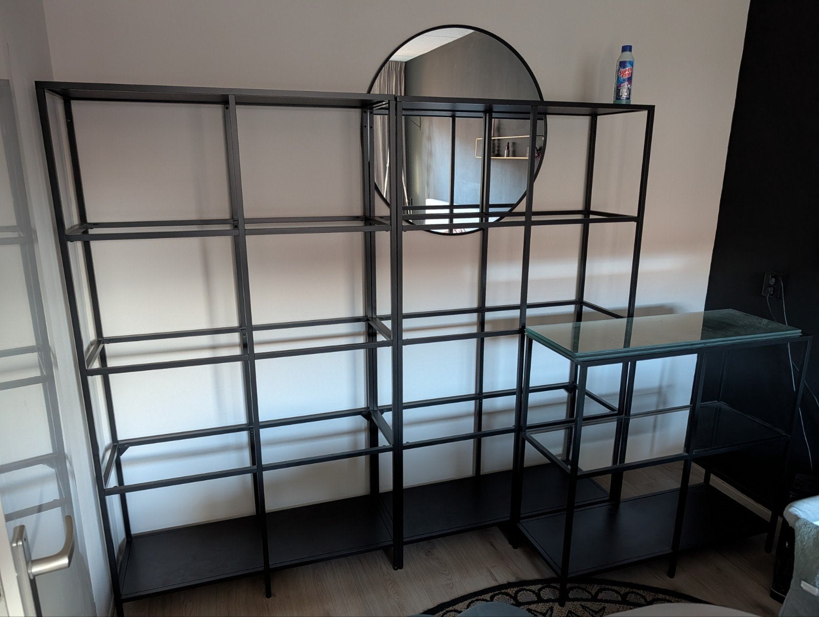 IKEA VITTSJÖ set: 2 kasten, dressoir en tv-meubel, Ophalen, Gebruikt, 100 tot 150 cm, Modern, Industrieel
