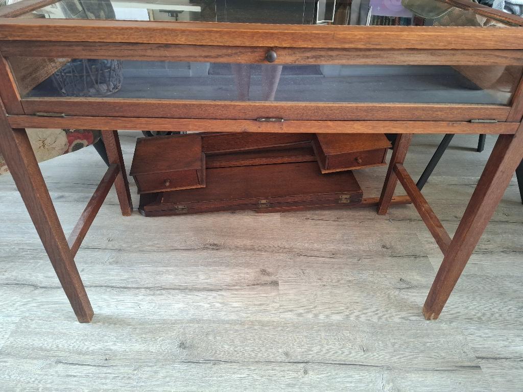 Kaptafel met spiegel, Huis en Inrichting, Tafels | Kaptafels, Ophalen, Gebruikt, Art deco, 50 tot 100 cm