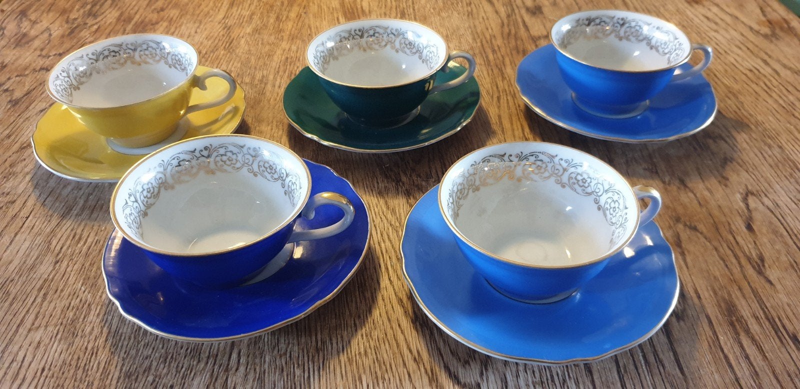 Vintage thee kopjes set Bavaria porcelein, Antiek en Kunst, Antiek | Servies compleet, Ophalen