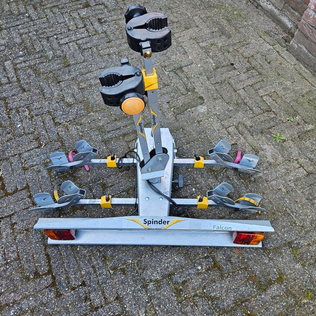 Spinder Falcon trekhaak fietsendrager voor 2 fietsen, Auto diversen, Fietsendragers, Ophalen of Verzenden, 2 fietsen, Gebruikt