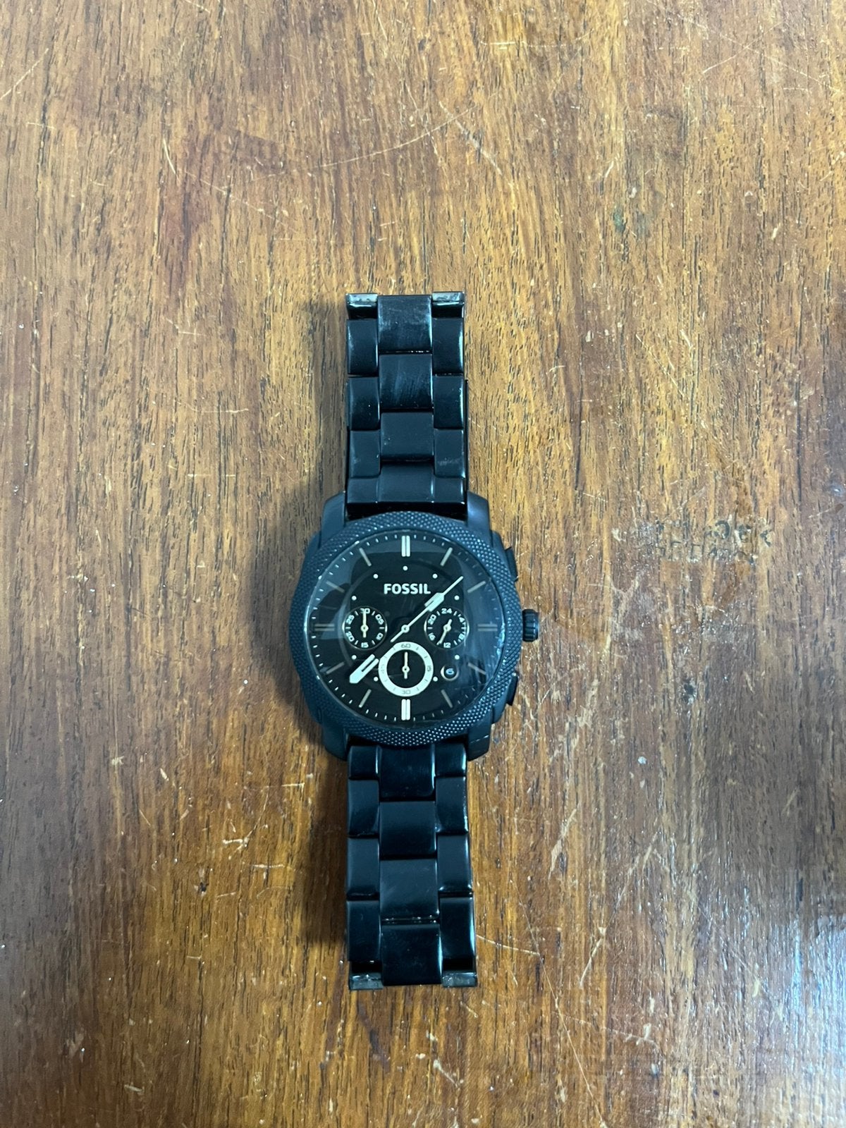 Fossil FS4682IE horloge uit de Machine Chronograph-lijn., Ophalen of Verzenden, Zo goed als nieuw, Staal, Overige merken