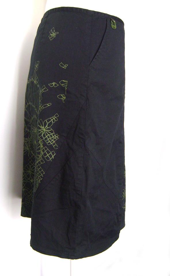 rok psy print cyber goa gothic post apoc punk festival EFF, Kleding | Dames, Rokken, Skunkfunk, Overige kleuren, Verzenden, Zo goed als nieuw