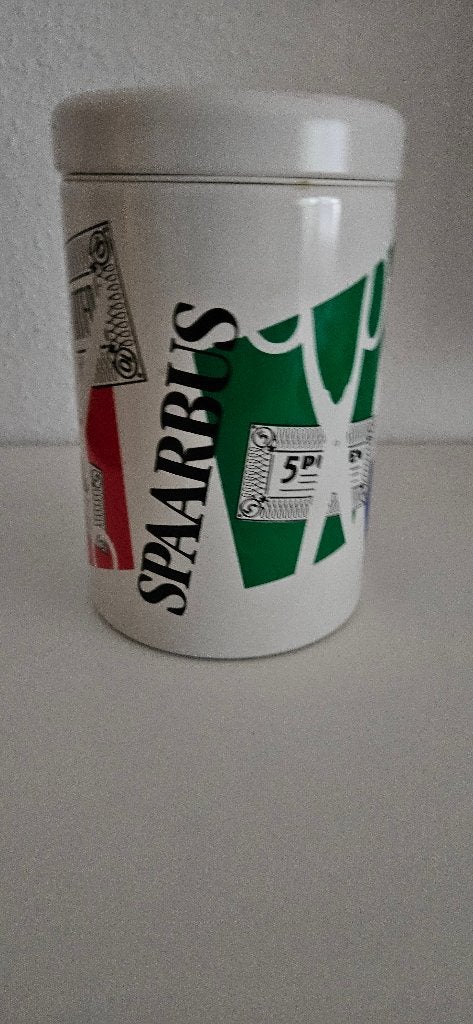 spaarblik brabantia voor maar € 5,00, Ophalen of Verzenden, Gebruikt, Metaal of Blik, Overige thema's
