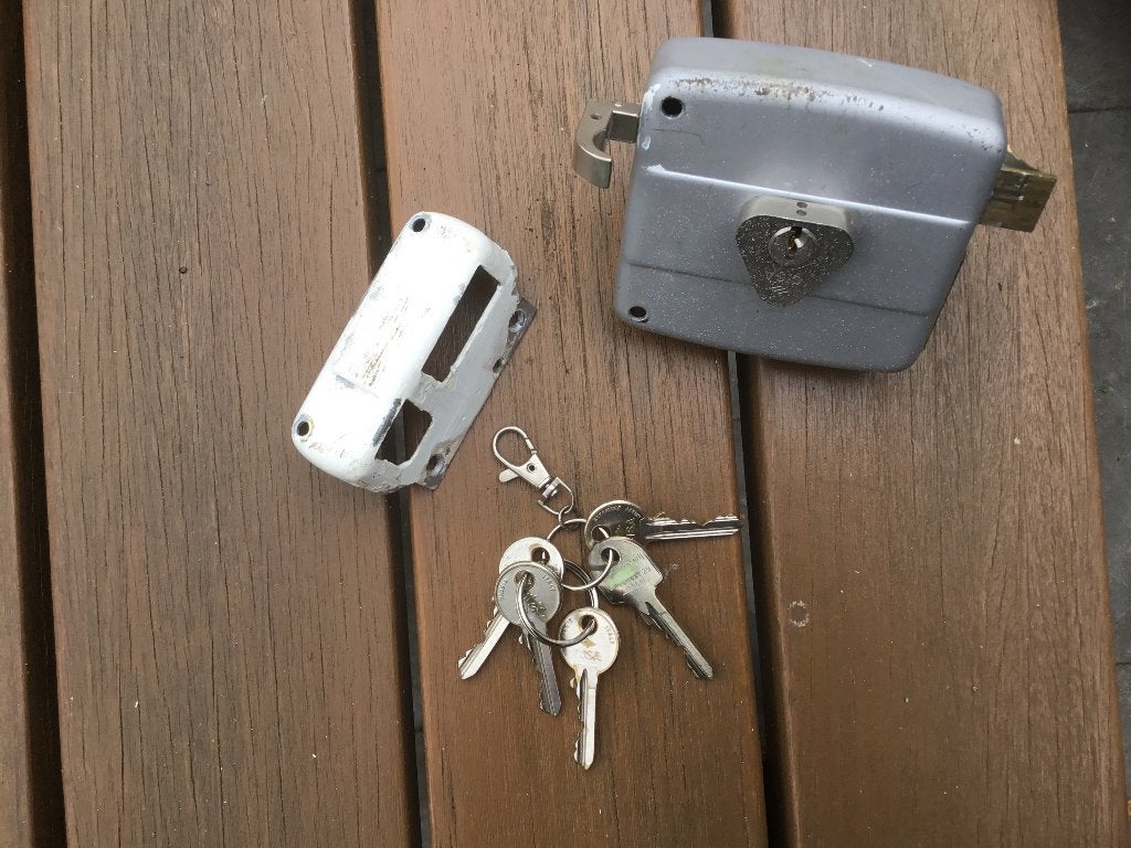 Cisa Oplegslot met 5 sleutels, Ophalen, Gebruikt, IJzer, Slot