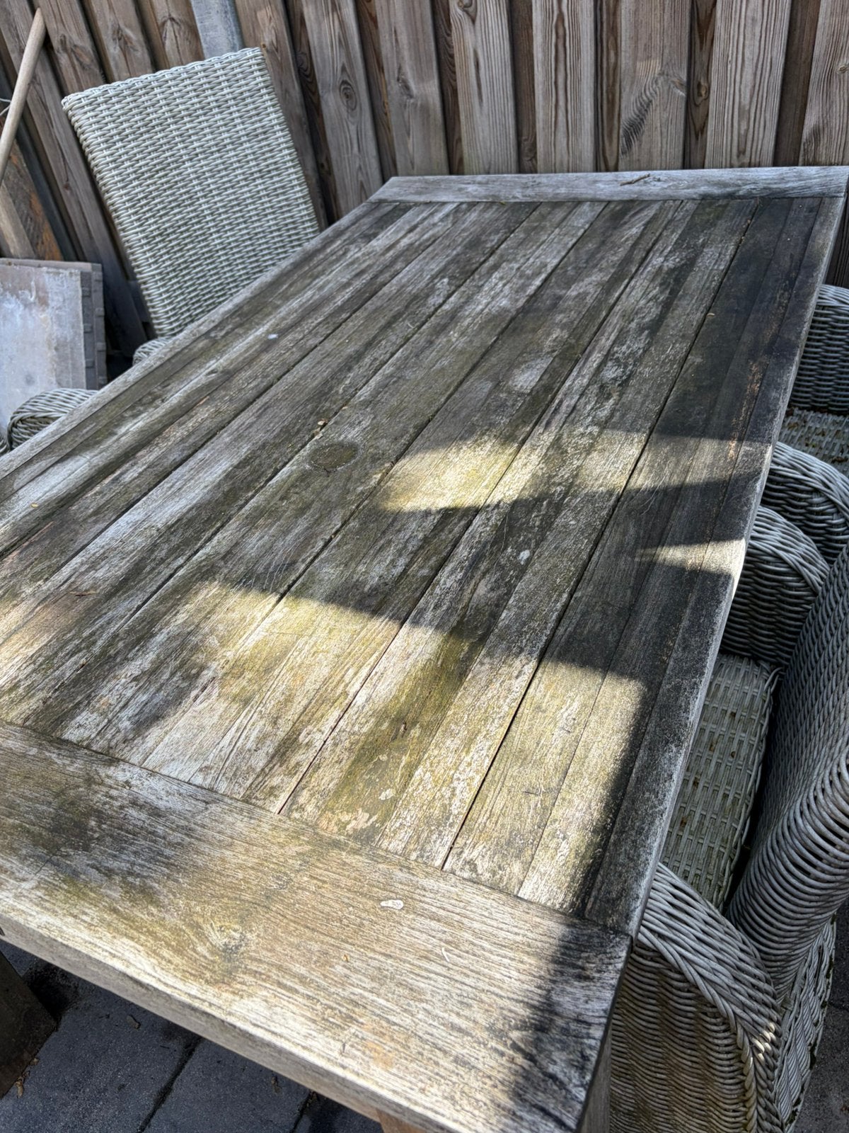 Teak houten tafel, Ophalen, 4 zitplaatsen, Gebruikt, Eettafel