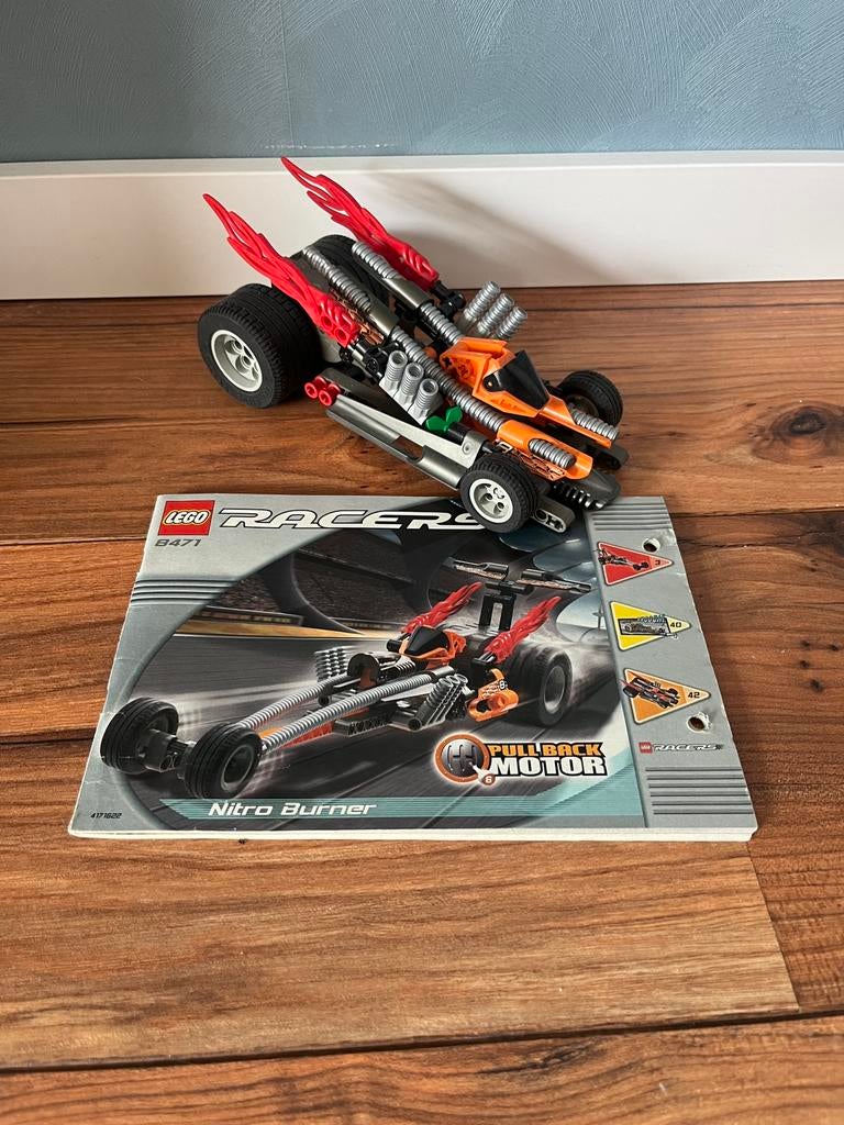 Lego Racers 8471 Nitro Burner compleet, Ophalen of Verzenden, Zo goed als nieuw, Complete set, Lego