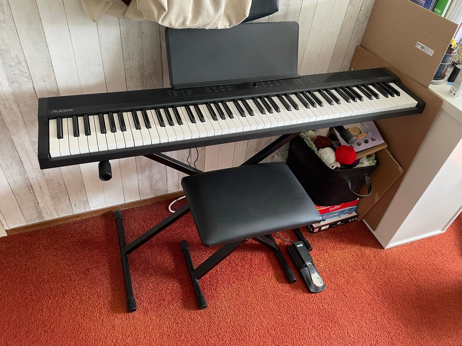 Alesis Recital Play 88-Key Piano Keyboard - Zo goed als nieu, Ophalen, Zwart, Digitaal, Zo goed als nieuw