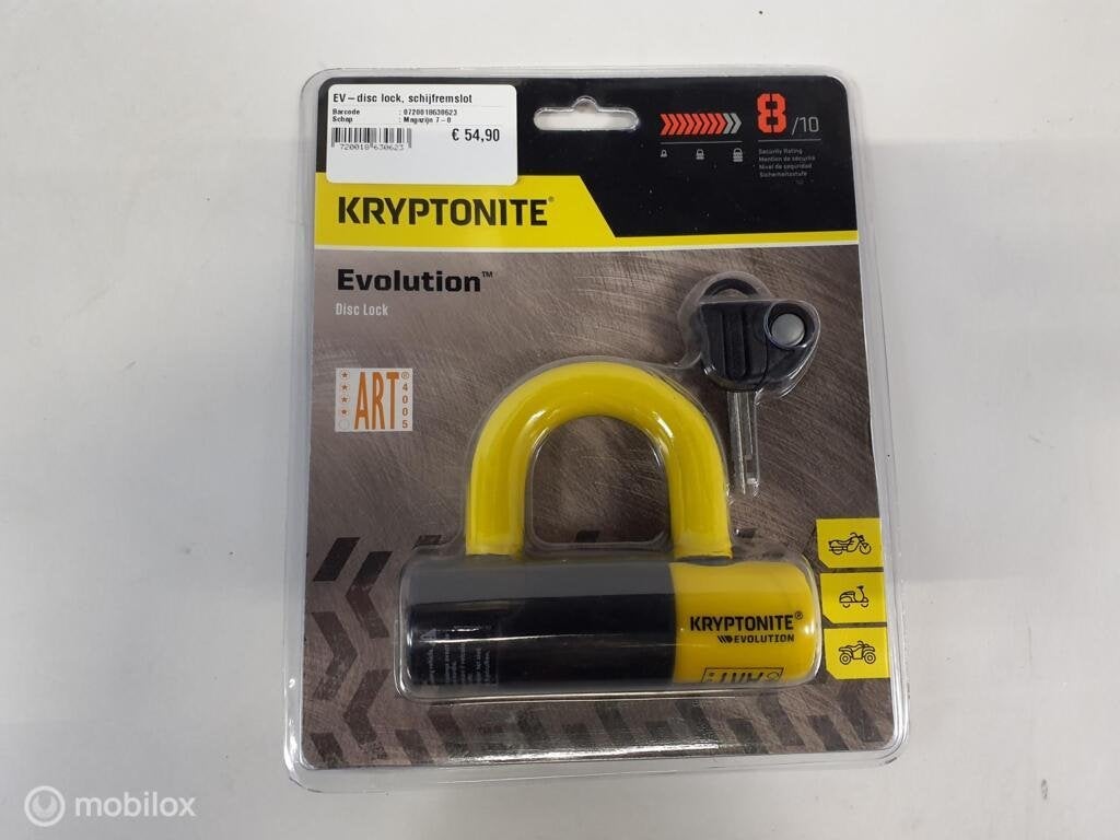 NIEUW Kryptonite evolution disc lock Remschijf slot, Fietsen en Brommers, Nieuw