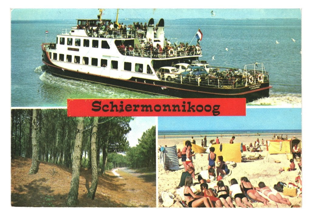43328 Schiermonnikoog 1973 Veerboot Postzegel afgeweekt, Verzenden, 1960 tot 1980, Ongelopen, Waddeneilanden