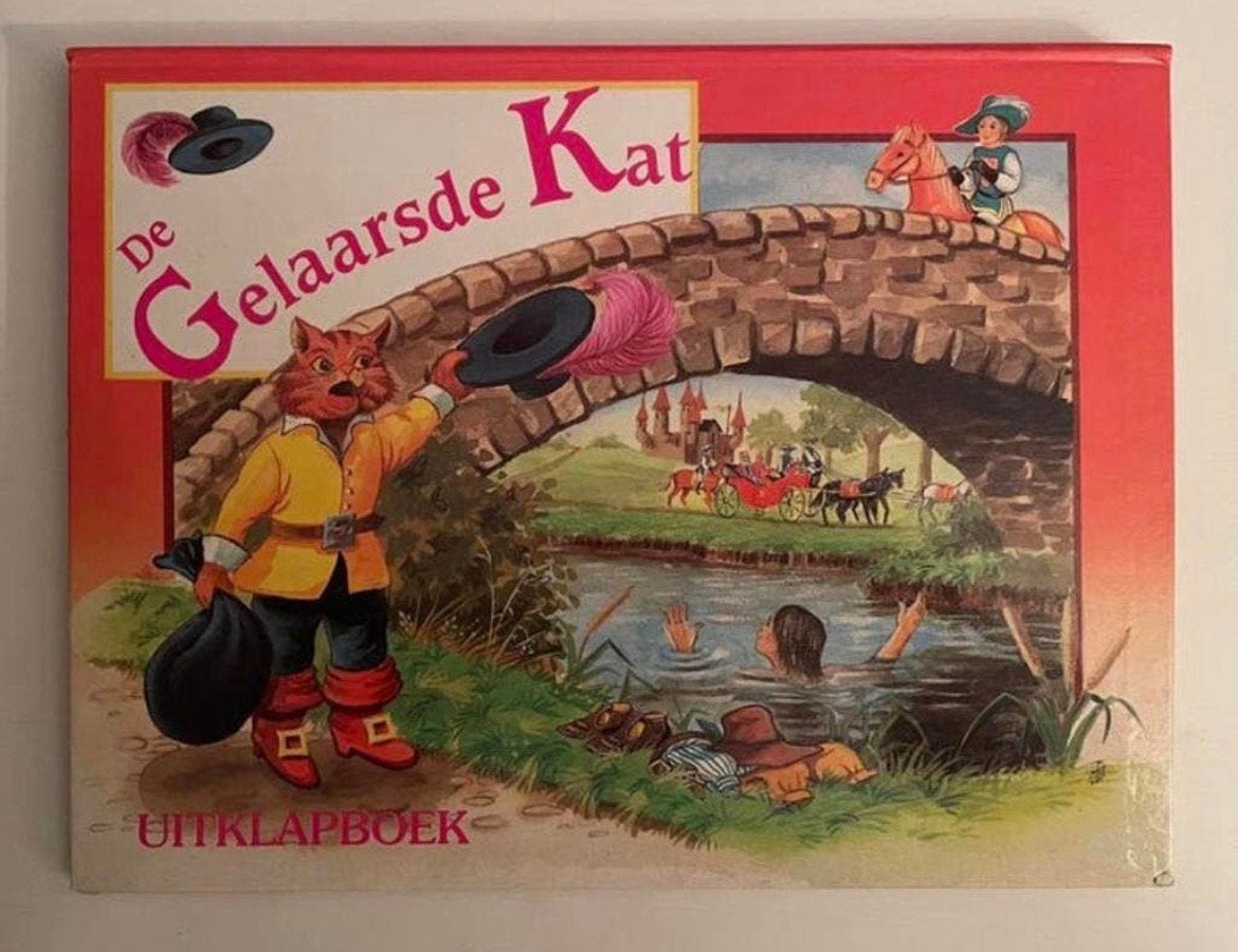 Pop up boek De Gelaarsde Kat uitklapboek, Uitklapboek, Jongen of Meisje, Ophalen of Verzenden, Zo goed als nieuw