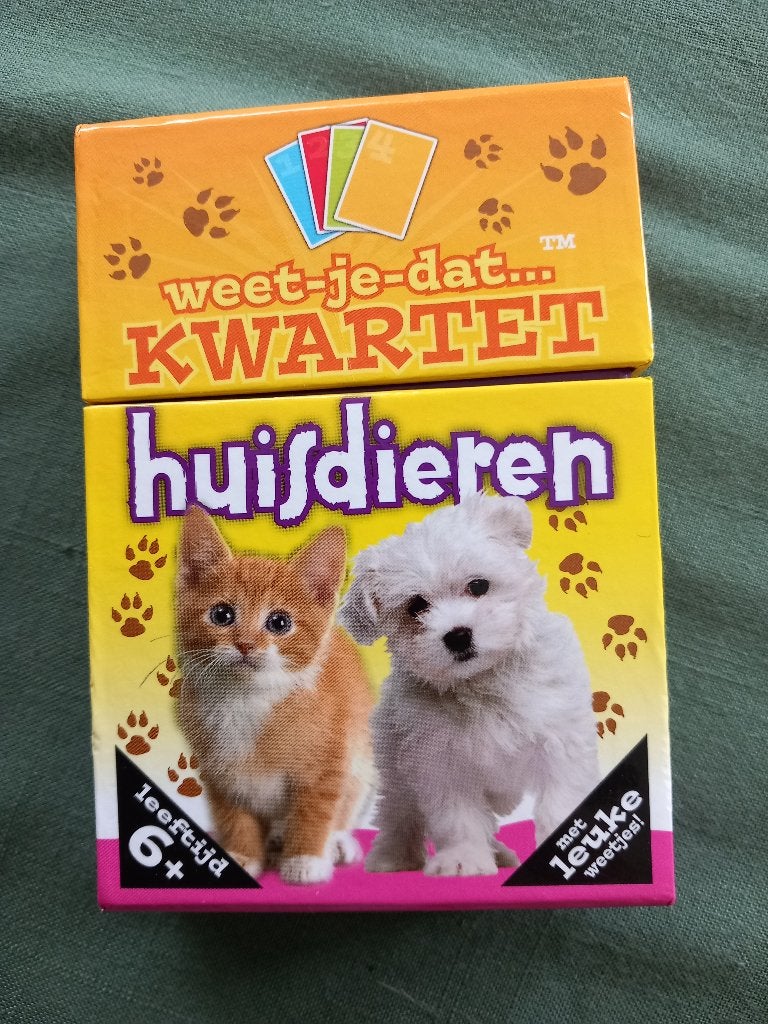 Weet-je-dat kwartet huisdieren., Kinderen en Baby's, Ophalen of Verzenden, Zo goed als nieuw, Puzzelen