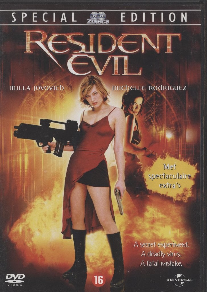 15) Resident Evil (2 disc): met Milla Jovovich, Vanaf 16 jaar, Ophalen of Verzenden, Gebruikt, Actiethriller