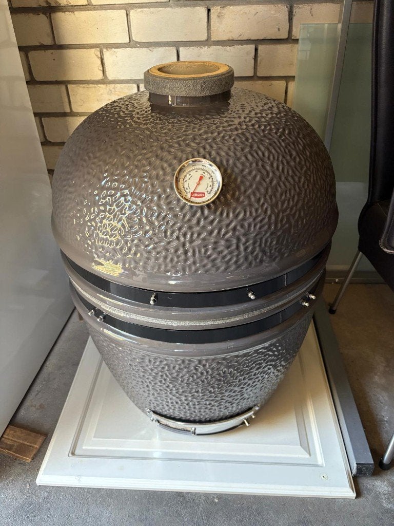 Grill Guru Large Kamado Barbecue grijs NIEUW met bon, Ophalen, Nieuw, Grill Guru, Met accessoires