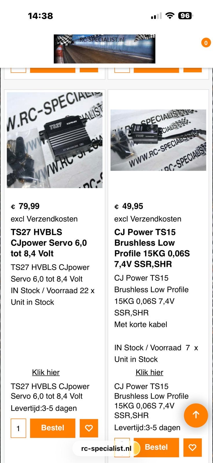 Servos van top kwalitijd geschikte prijs kijk verbaas je, B, Nieuw, Ophalen of Verzenden, A