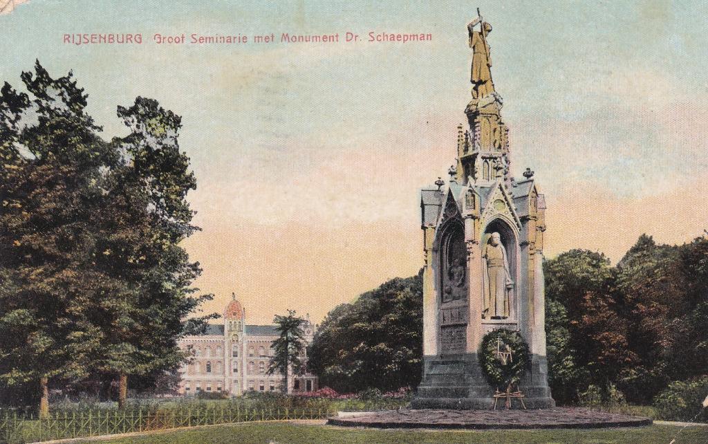 G1664 Rijsenburg Groot seminarie Monument De Schaepman 1917, Verzenden, Voor 1920, Gelopen, Utrecht