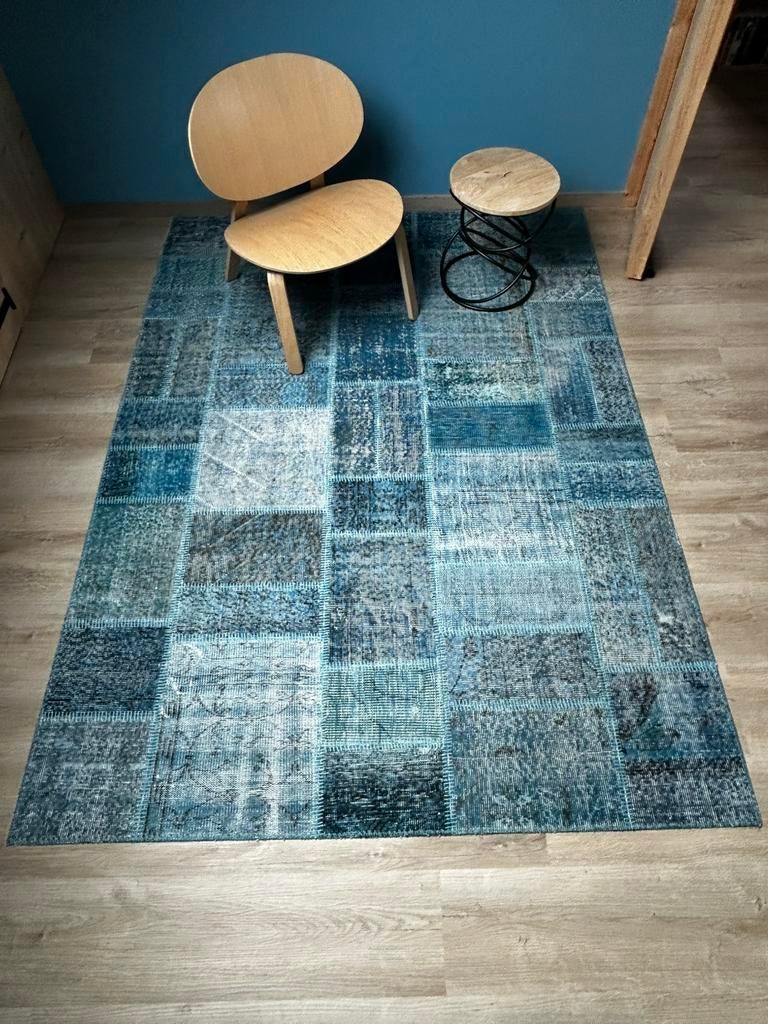 Tof vloerkleed Ikea Silkeborg 170 x 240, Ophalen, Blauw, 150 tot 200 cm, 200 cm of meer