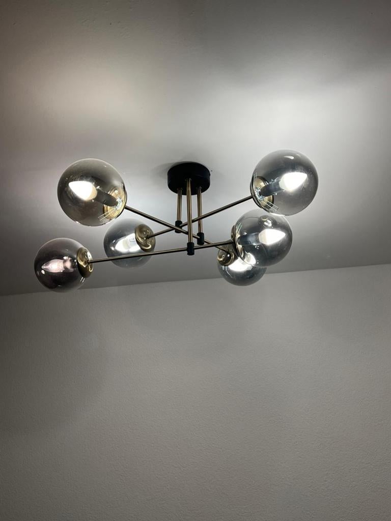 Hanglamp bollenglazen, Ophalen of Verzenden, Zo goed als nieuw