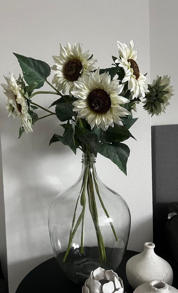 Vaas met zijde zonnebloemen, Ophalen, Zo goed als nieuw